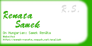 renata samek business card
